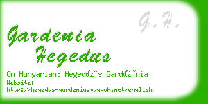 gardenia hegedus business card